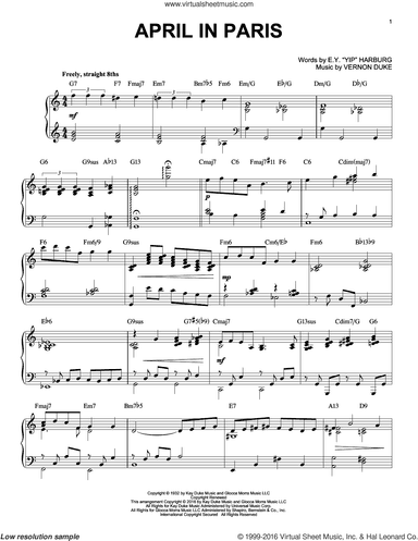 April In Paris (arr. Brent Edstrom)