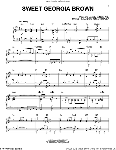 Sweet Georgia Brown (arr. Brent Edstrom)
