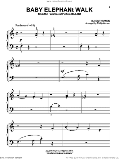 Baby Elephant Walk (arr. Phillip Keveren)