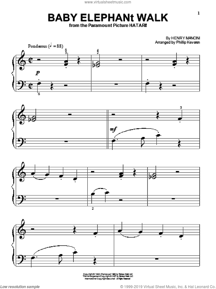 Baby Elephant Walk (arr. Phillip Keveren)