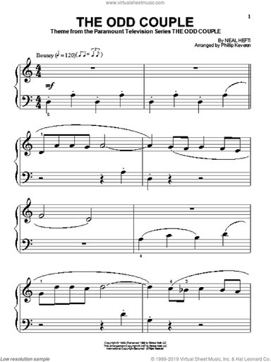 The Odd Couple (arr. Phillip Keveren), (beginner)