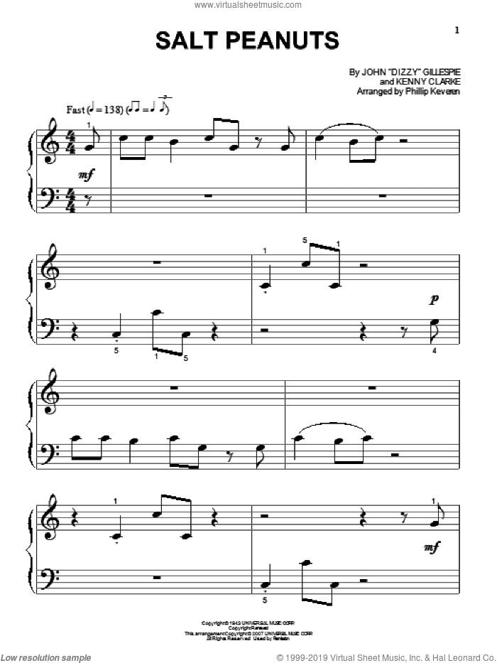 Salt Peanuts (arr. Phillip Keveren)