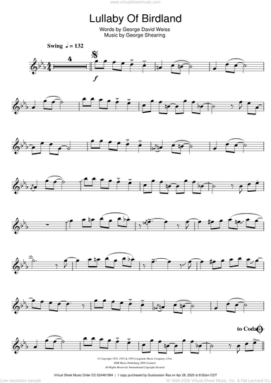 Lullaby Of Birdland