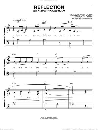 Reflection (from Mulan) (arr. Phillip Keveren)