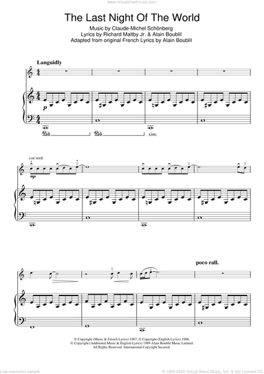 The Last Night Of The World (from Miss Saigon)