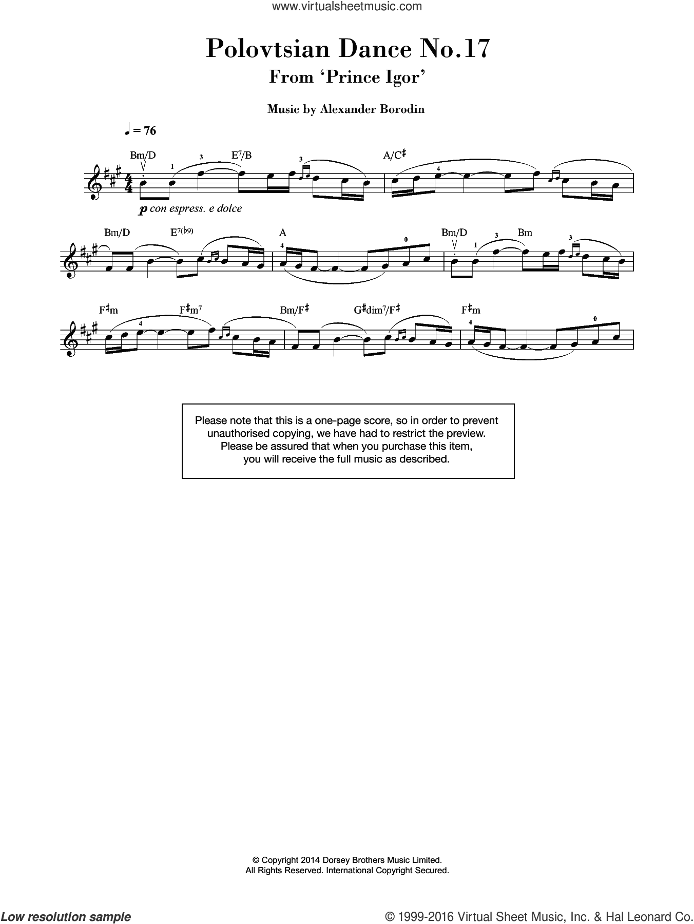 Polovtsian Dance No.17 (from 'Prince Igor')
