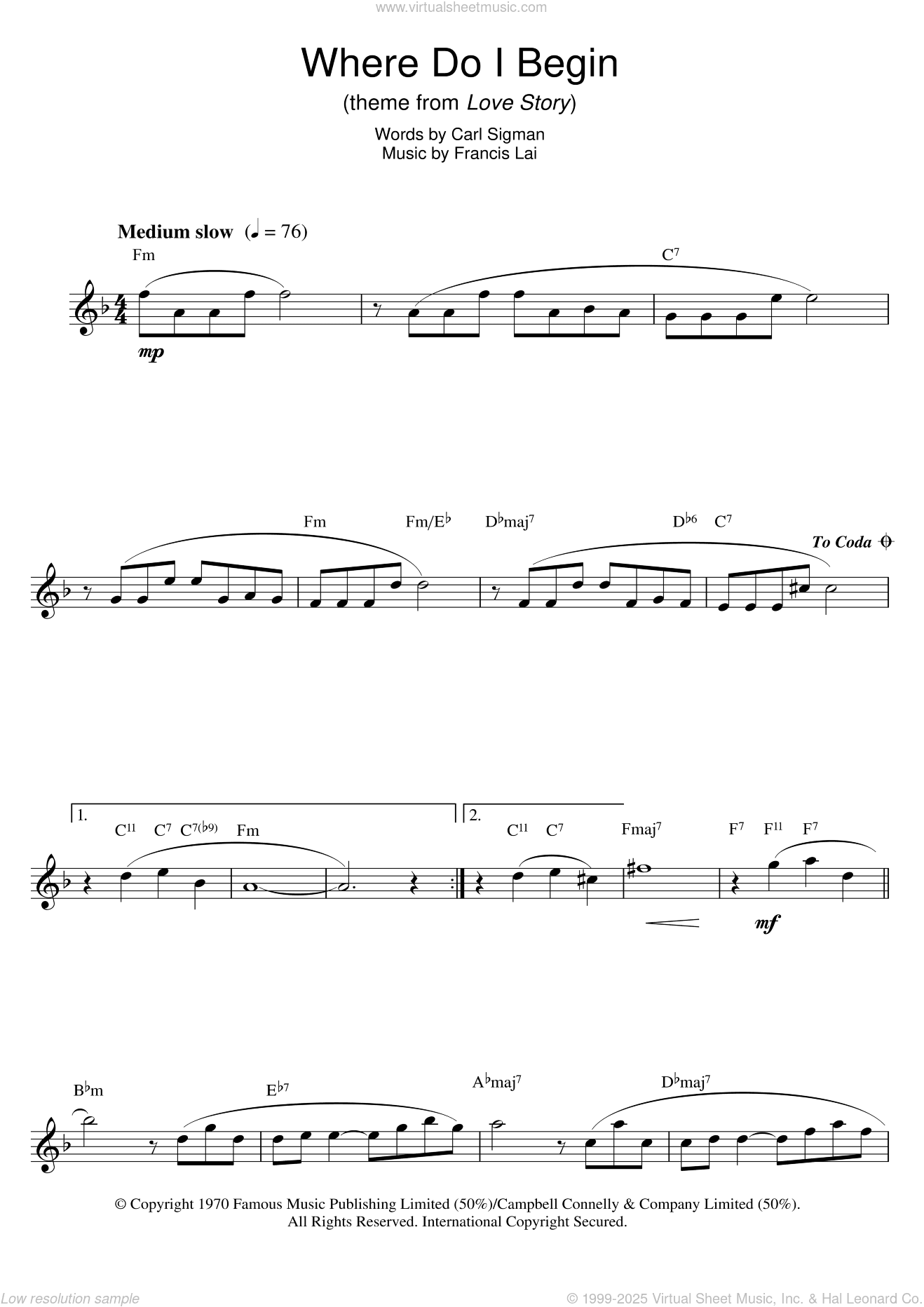 Where Do I Begin (theme from Love Story)