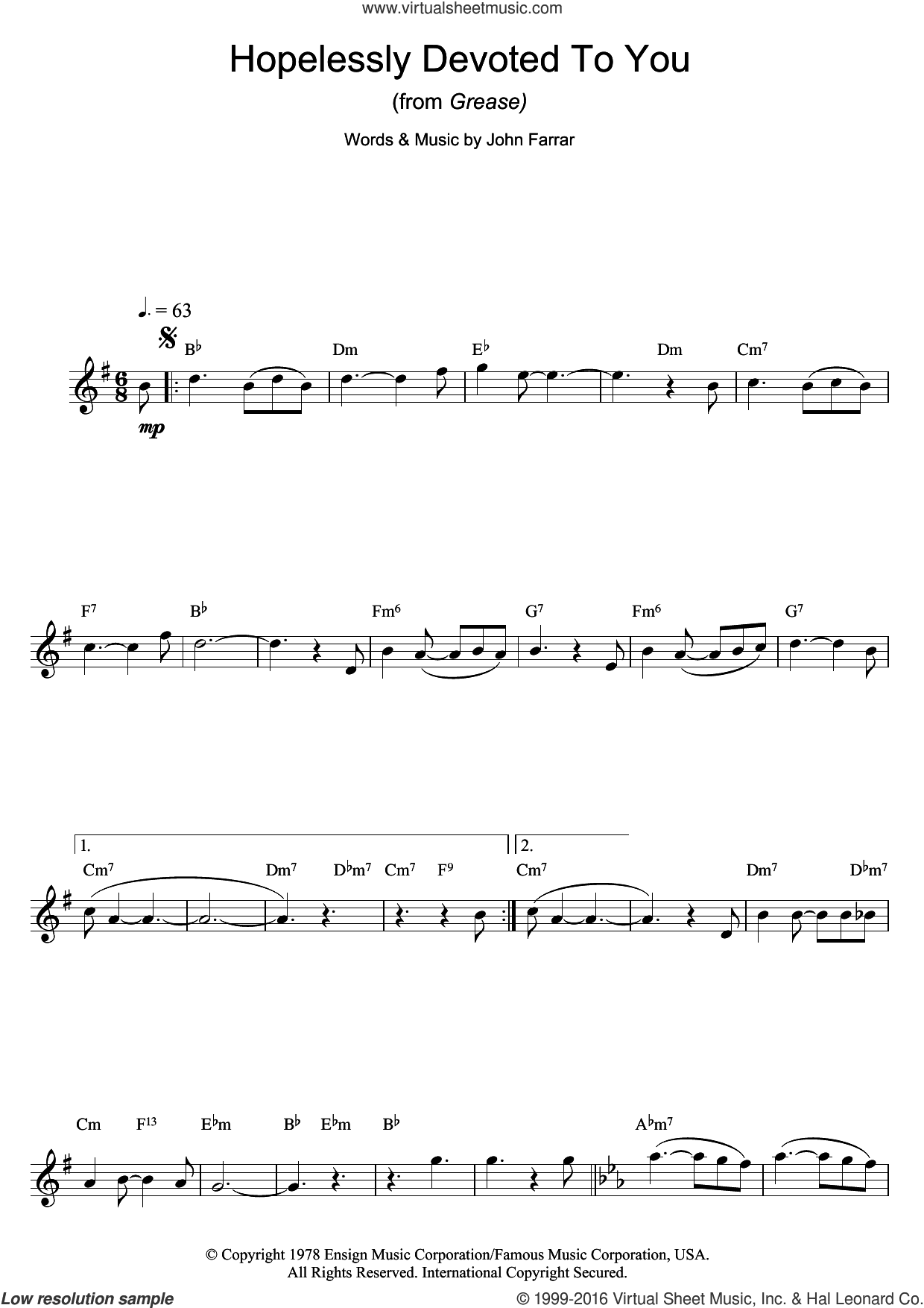 Hopelessly Devoted To You (from Grease)