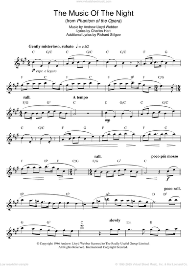 The Music Of The Night (from The Phantom Of The Opera)
