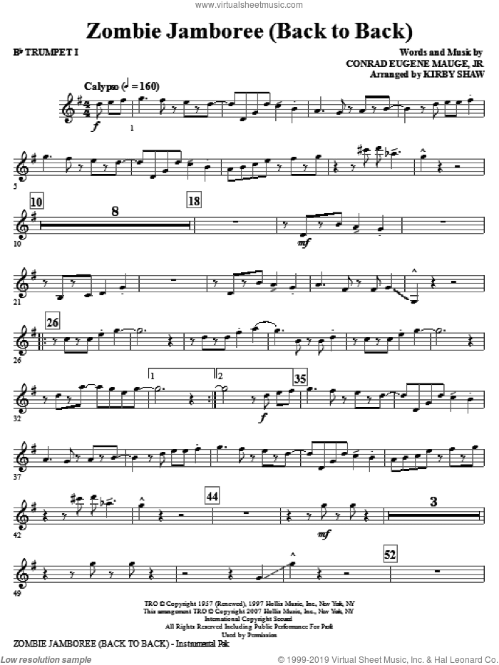Zombie Jamboree (Back To Back) (complete set of parts)