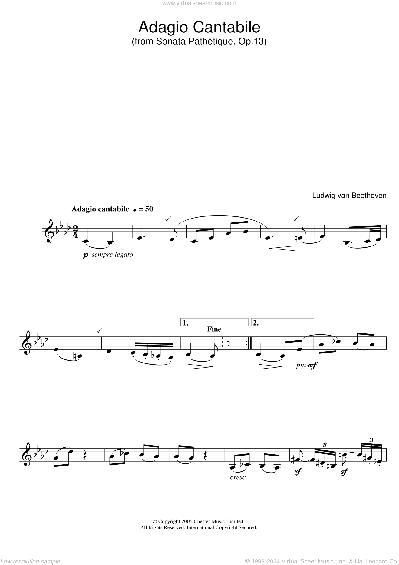 Adagio Cantabile from Sonate Pathetique Op.13