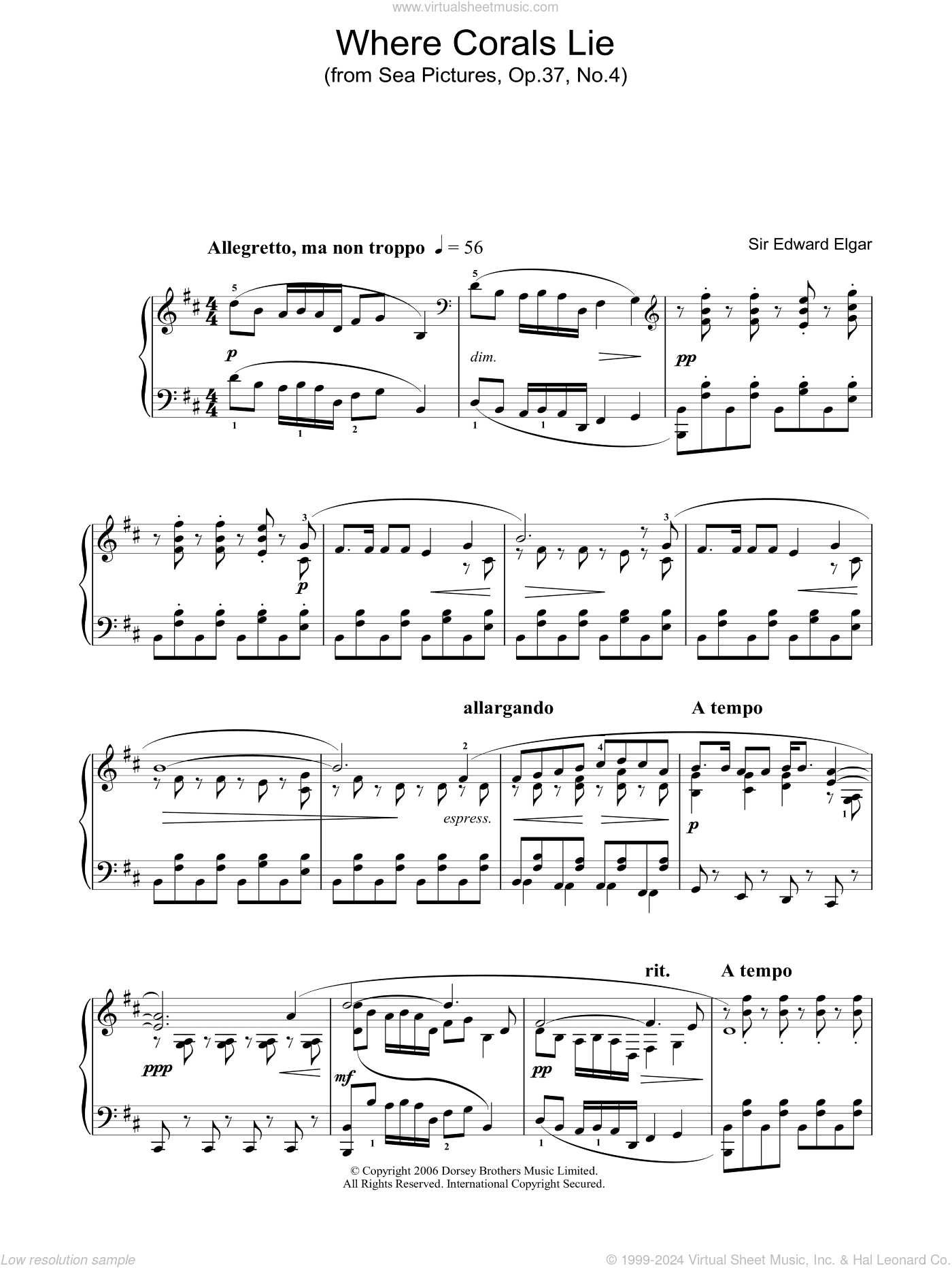 Where Corals Lie (from Sea Pictures, Op.37, No.4)