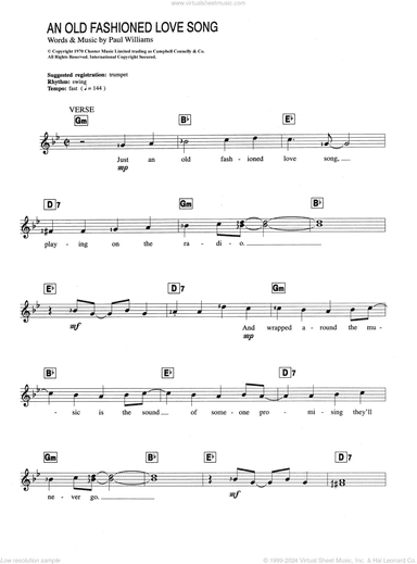 An Old Fashioned Love Song