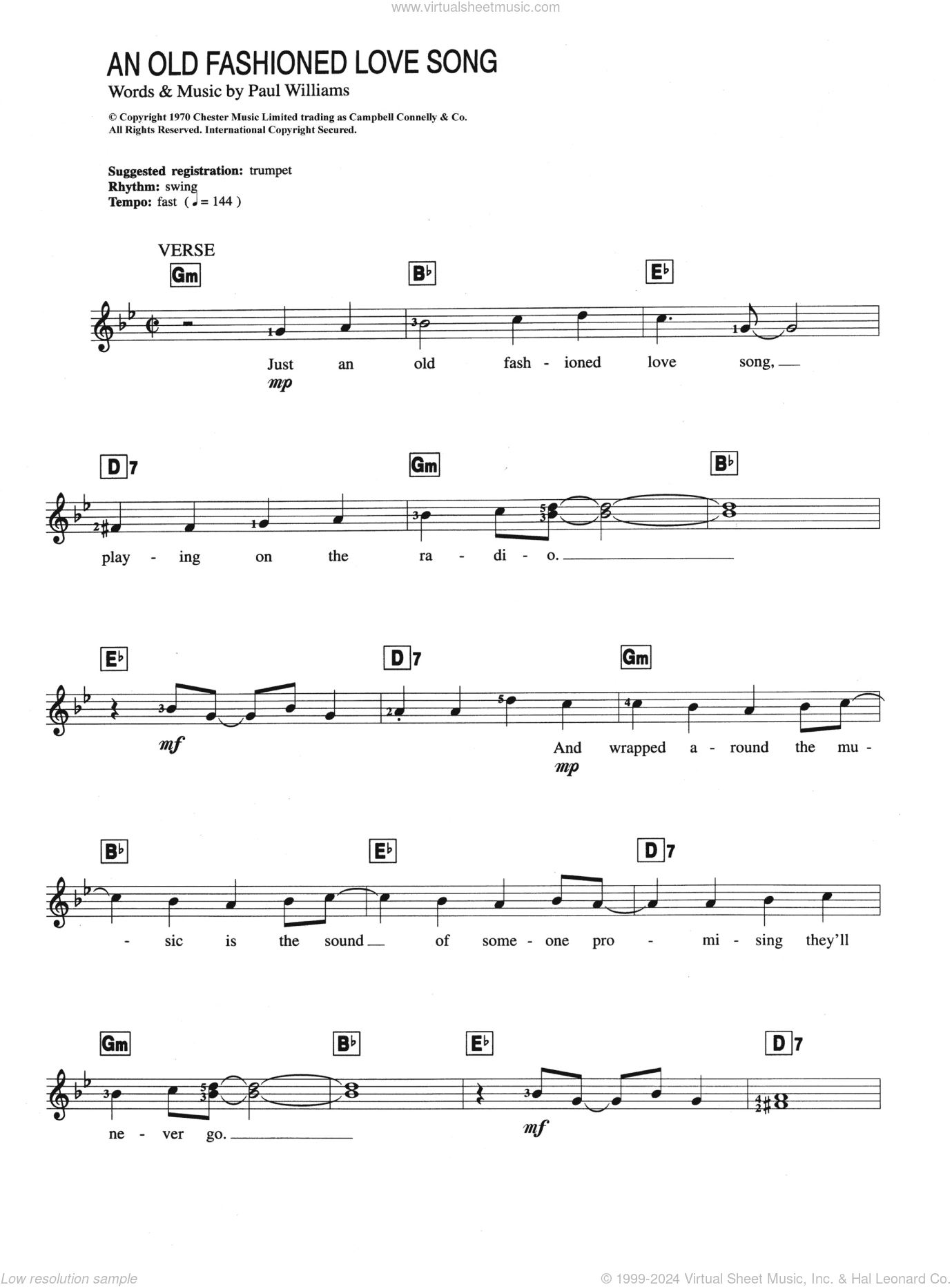 An Old Fashioned Love Song