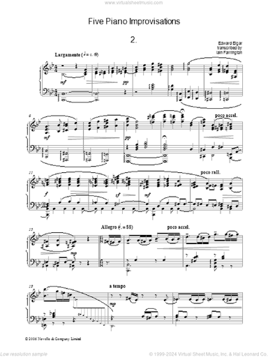 Five Piano Improvisations: 2. Largamente