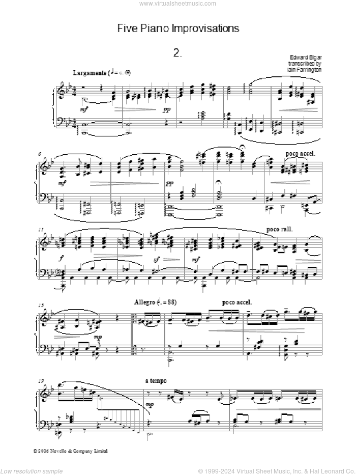 Five Piano Improvisations: 2. Largamente