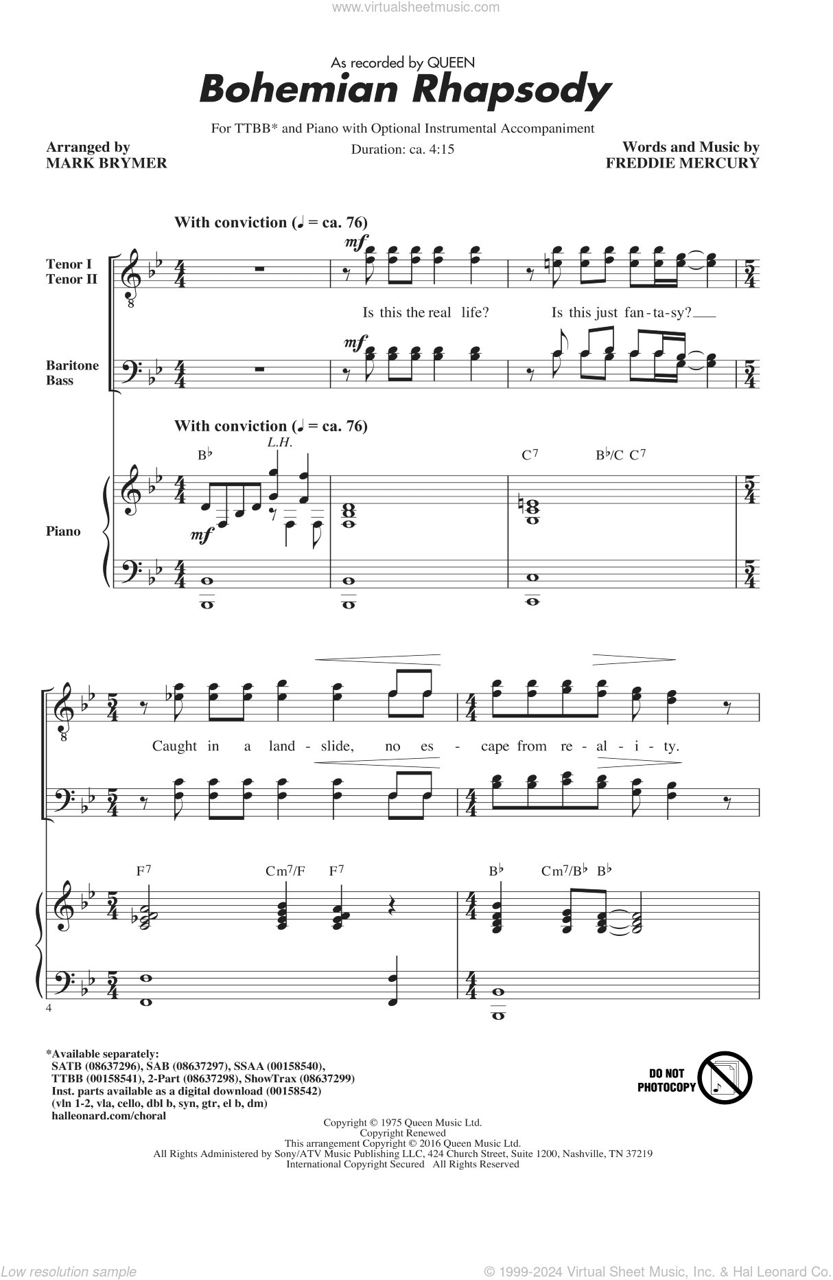 Bohemian Rhapsody (arr. Mark Brymer)