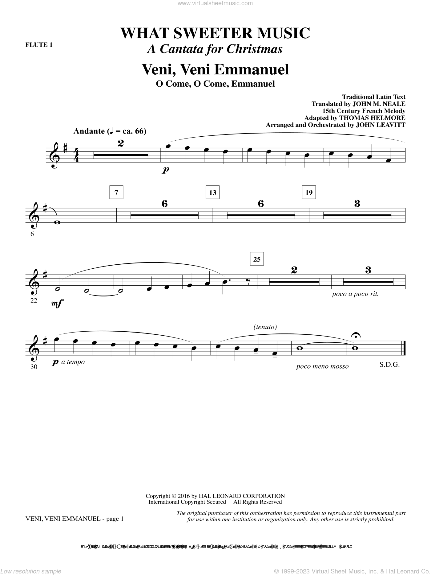 What Sweeter Music (A Cantata For Christmas)