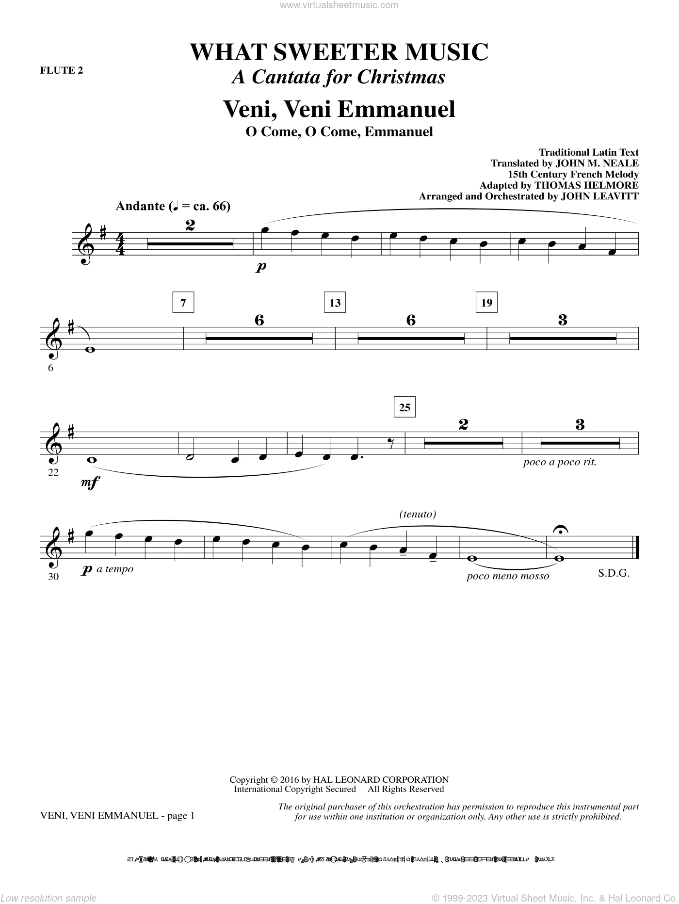 What Sweeter Music (A Cantata For Christmas)