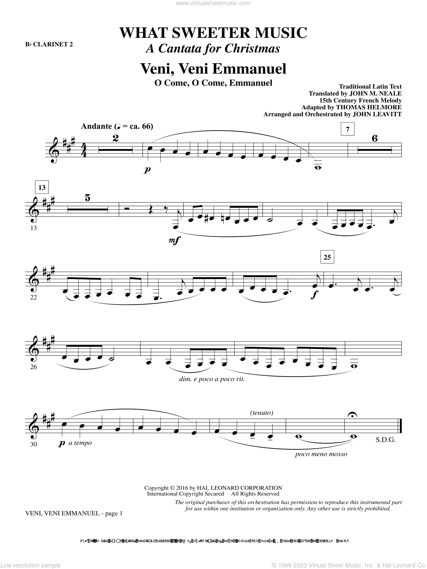 What Sweeter Music (A Cantata For Christmas)
