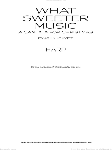 What Sweeter Music (A Cantata For Christmas)