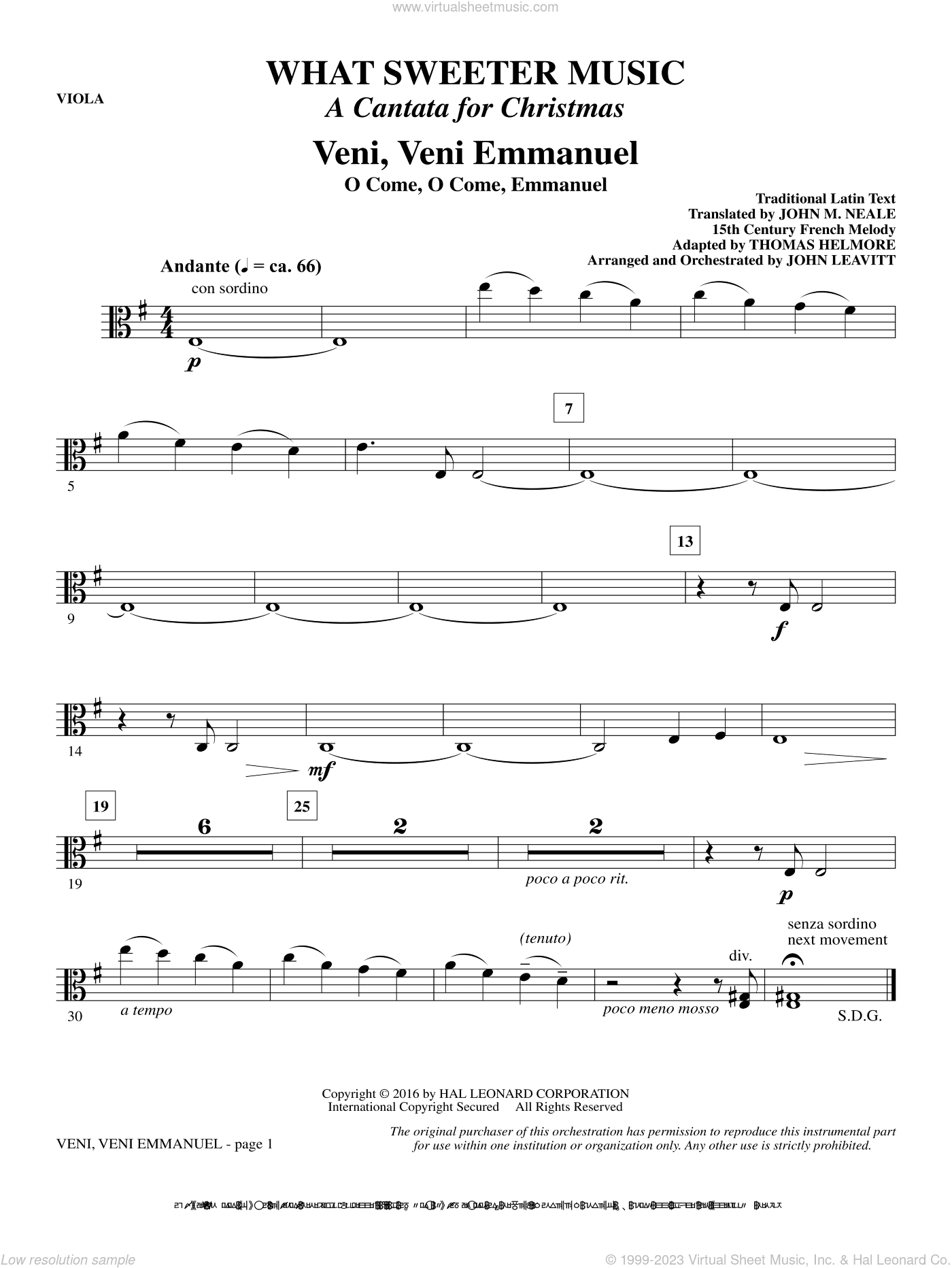 What Sweeter Music (A Cantata For Christmas)