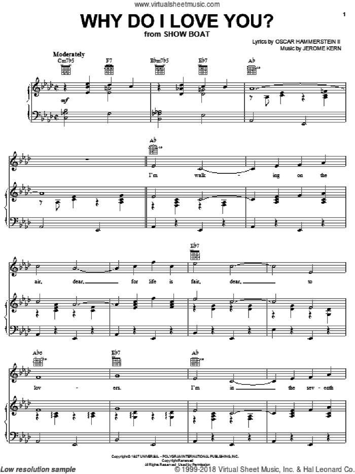 Broadway Selections from Show Boat (complete set of parts)