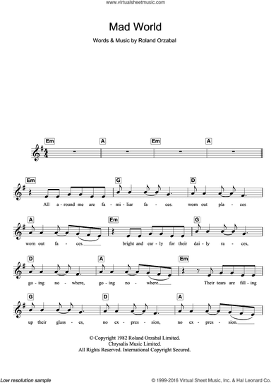 Mad World (from Donnie Darko)