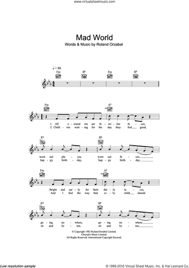 Mad World (from Donnie Darko)