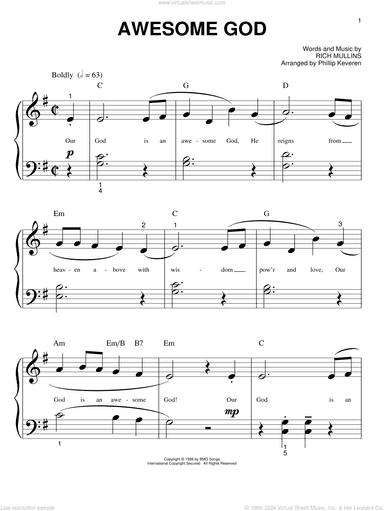 Awesome God (arr. Phillip Keveren)