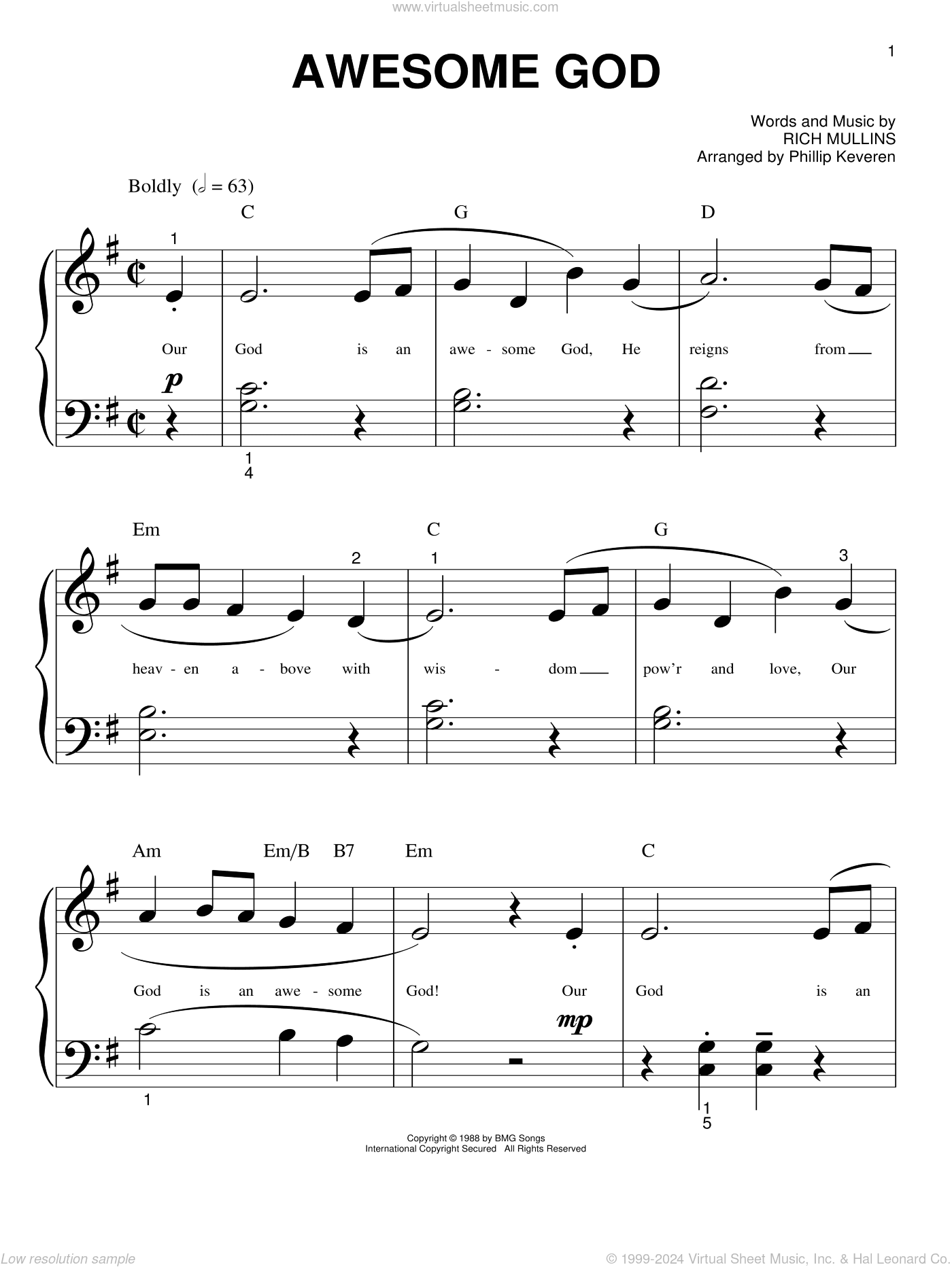 Awesome God (arr. Phillip Keveren)