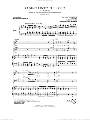 O Sing Unto The Lord (Psalm 96)