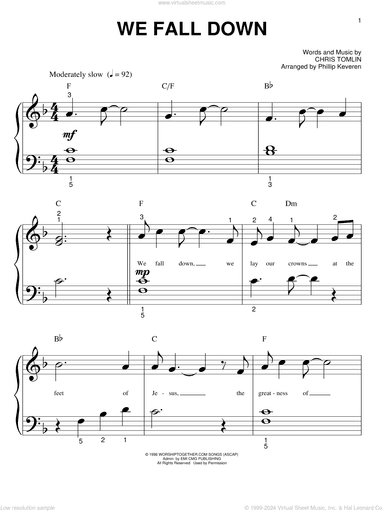 We Fall Down (arr. Phillip Keveren)