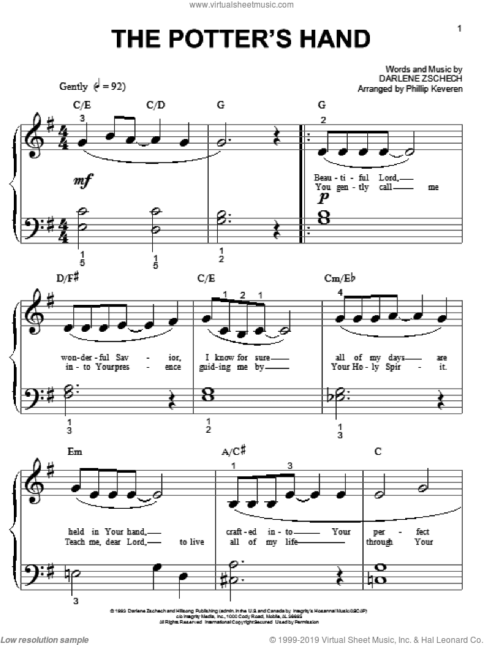 The Potter's Hand (arr. Phillip Keveren)