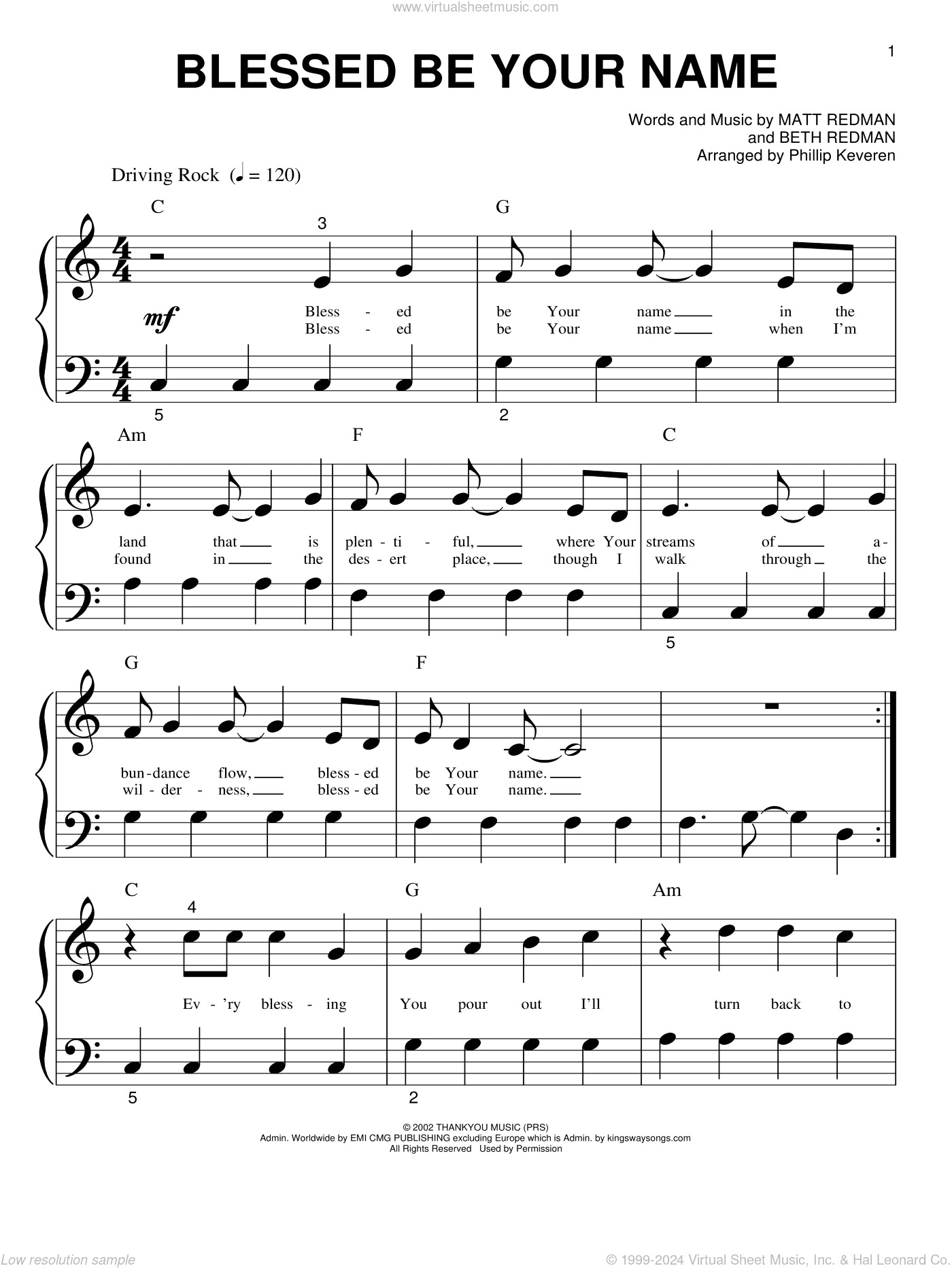 Blessed Be Your Name (arr. Phillip Keveren)