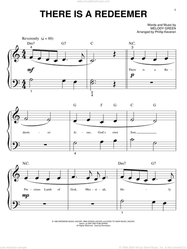 There Is A Redeemer (arr. Phillip Keveren)