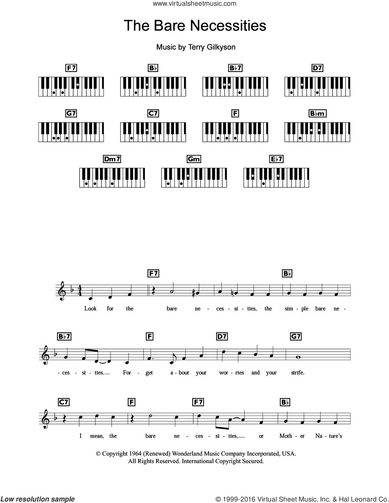 The Bare Necessities (from Disney's The Jungle Book)