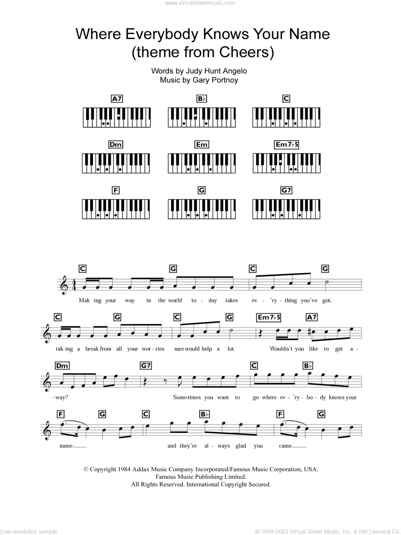 Where Everybody Knows Your Name (Theme from Cheers)