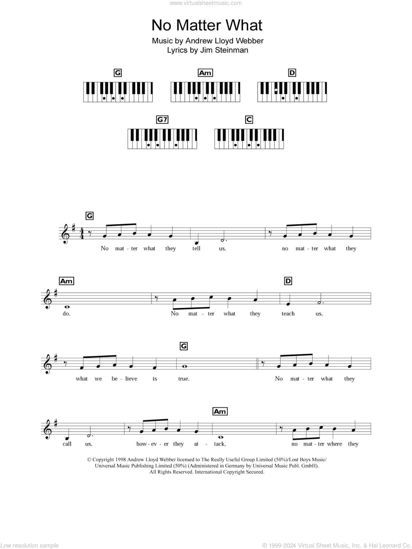 No Matter What (from Whistle Down The Wind)