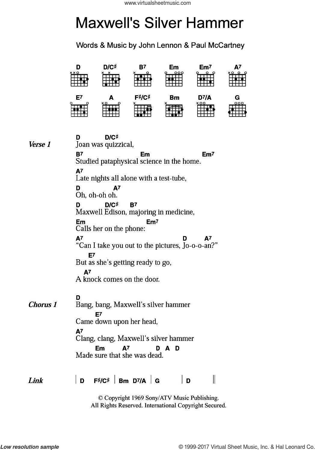 Maxwell's Silver Hammer