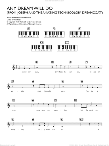 Any Dream Will Do (from Joseph And The Amazing Technicolor Dreamcoat)