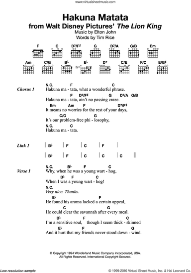 Hakuna Matata (from The Lion King)