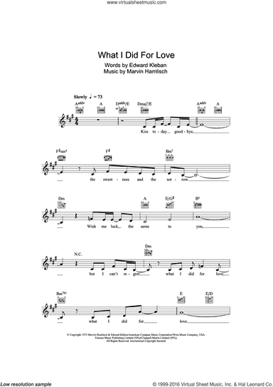 What I Did For Love (from A Chorus Line)