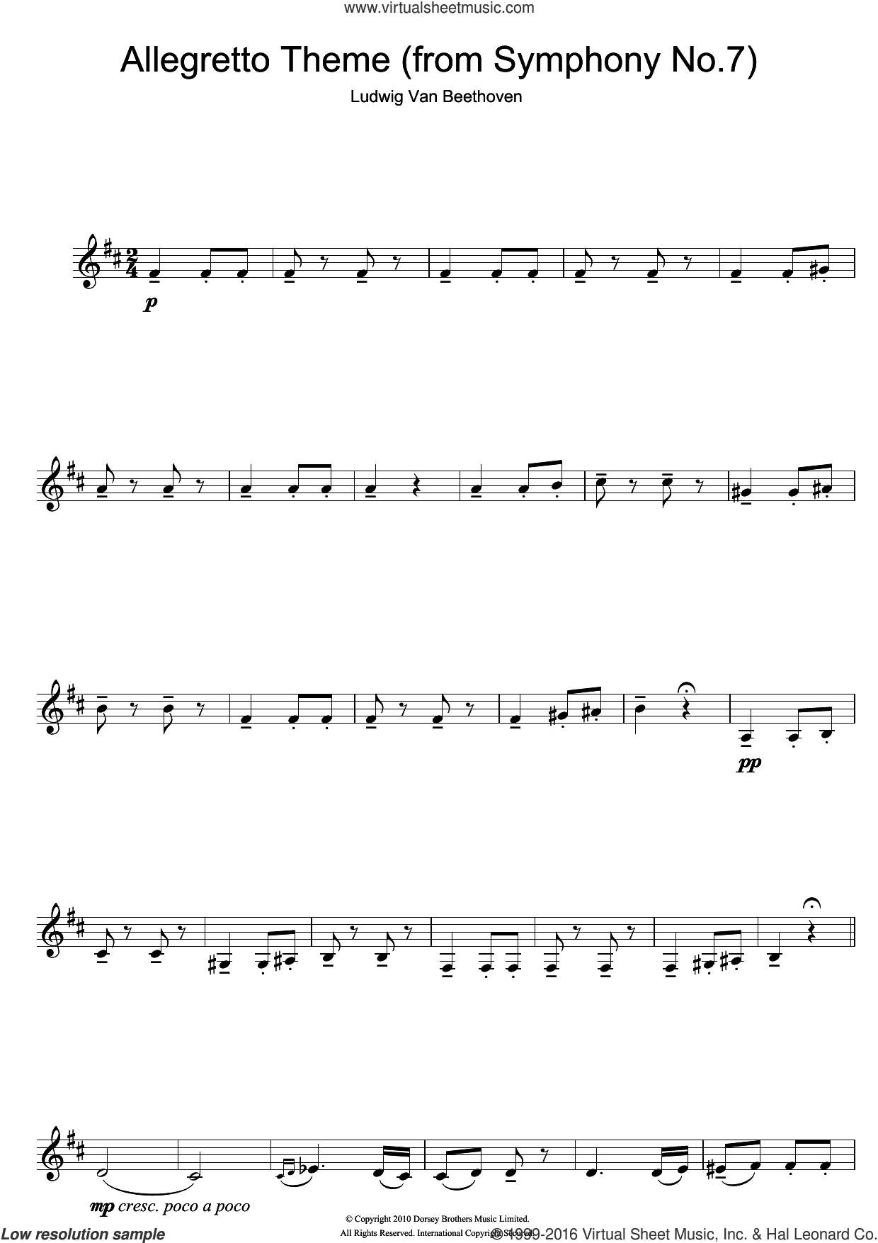 Allegretto Theme (from Symphony No. 7)
