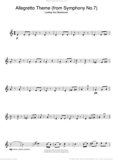 Allegretto Theme (from Symphony No. 7)