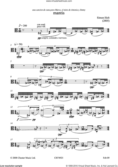 Mantis (for solo viola)