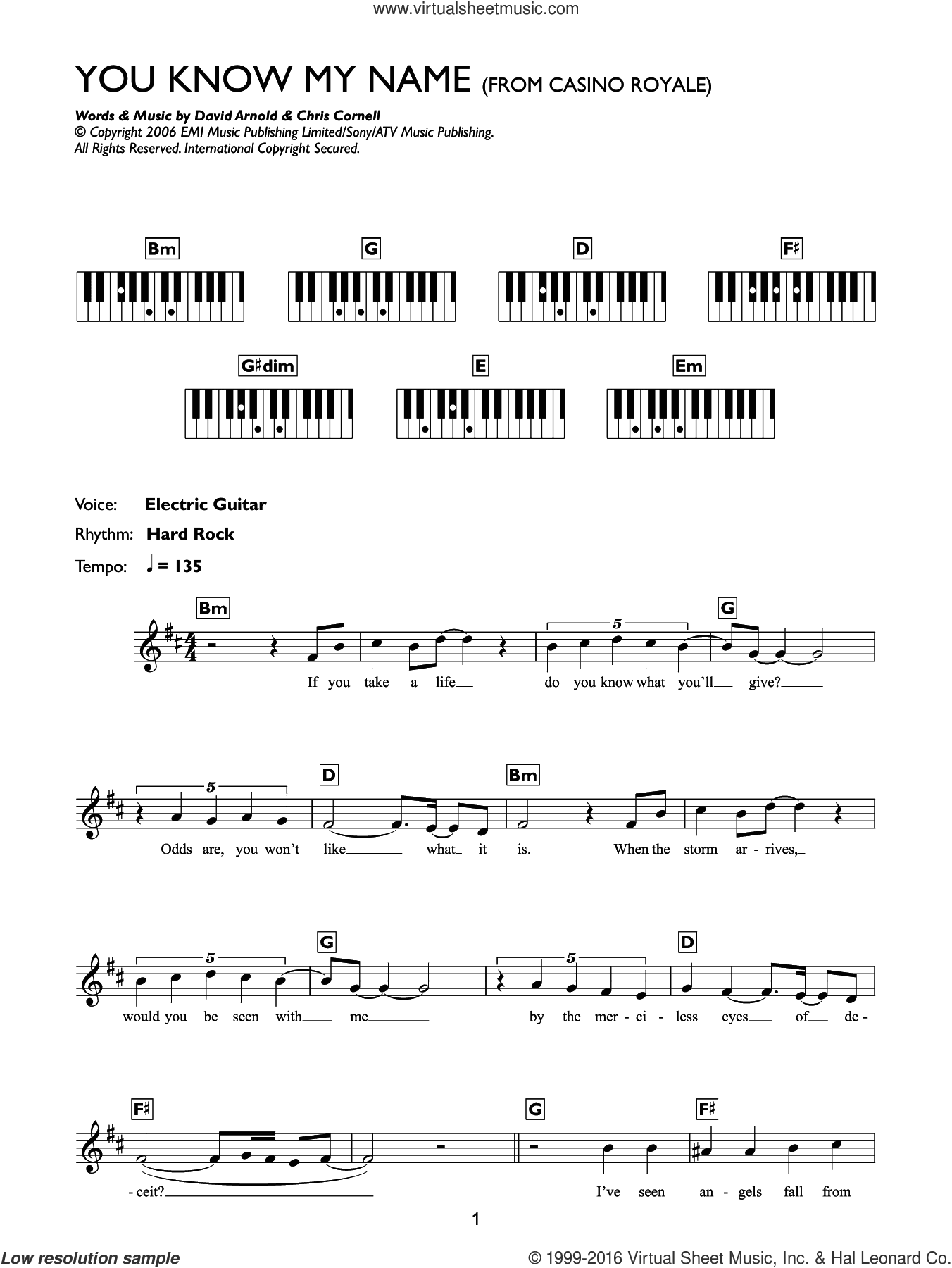 You Know My Name (theme from James Bond: Casino Royale)