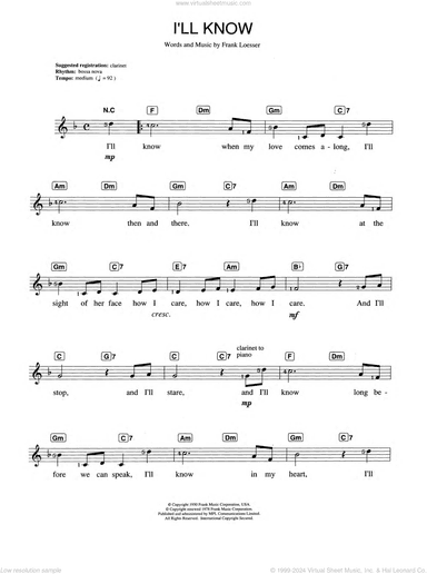 I'll Know (from Guys and Dolls)