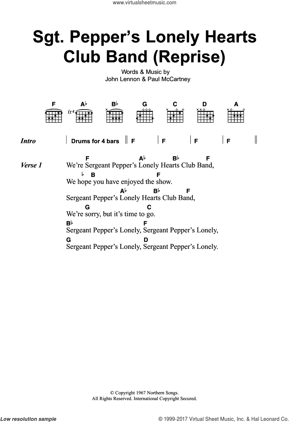 Sgt. Pepper's Lonely Hearts Club Band (Reprise)