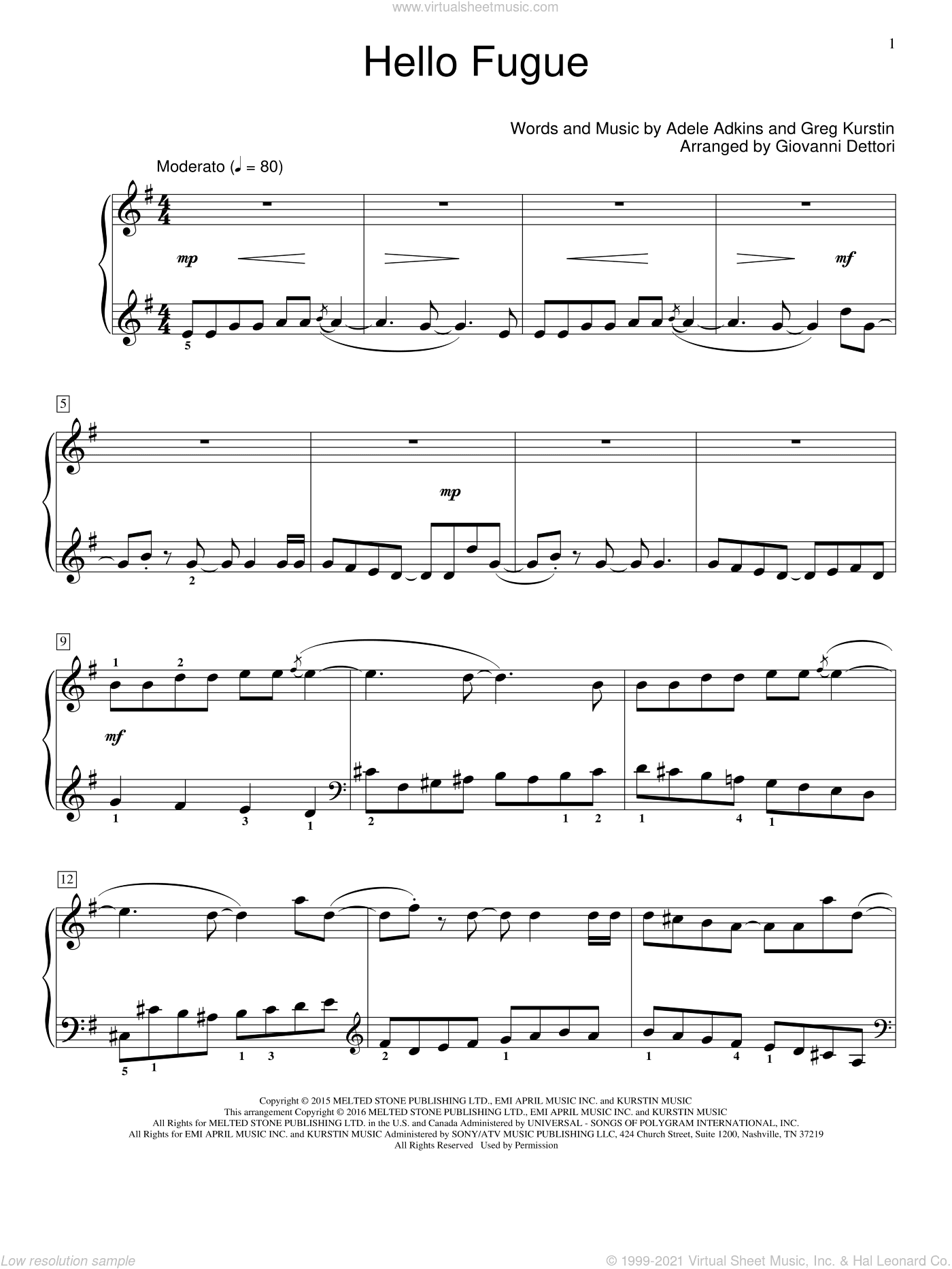 Hello Fugue (arr. Giovanni Deltori)